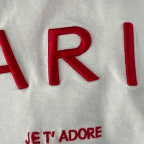 Embroidered PARIS Tee Casual contemporary minimalist - Picture 5 of 8